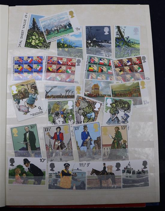 A collection of world stamps including British Empire Victoria to Queen Elizabeth II